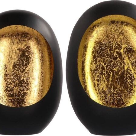 Daan Kromhout - Marrakech set van 2 Standing Eggs - zwart-goud